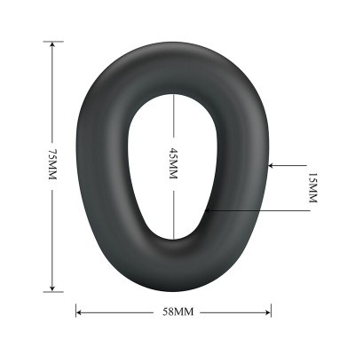 CRAZY BULL - ANEL PENIANO DE SILICONE SUPER MACIO VESPER PRETO - D-245994 - Dona Pimenta
