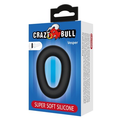 CRAZY BULL - ANEL PENIANO DE SILICONE SUPER MACIO VESPER PRETO - D-245994 - Dona Pimenta