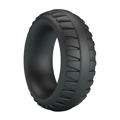 CRAZY BULL - ANEL PENIANO DE SILICONE TEXTURIZADO MERRITT PRETO - D-245995 - Dona Pimenta