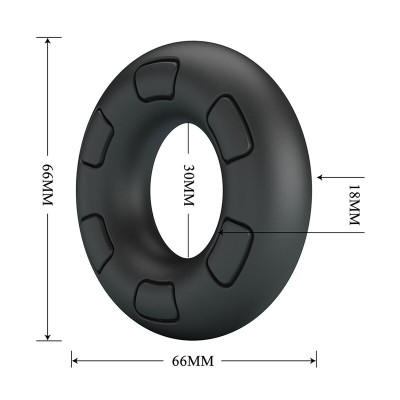 CRAZY BULL - ANEL PENIANO DE SILICONE SUPER MACIO BERTRAM PRETO - D-245996 - Dona Pimenta