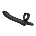 PRETTY LOVE - VIBRADOR ANAL MERRITT COM ANEL E VIBRAÇÃO PRETO - D-245954 - Dona Pimenta