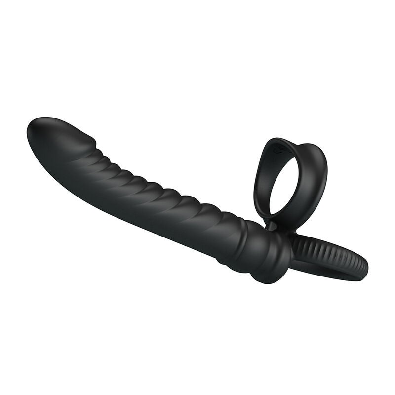 PRETTY LOVE - VIBRADOR ANAL MERRITT COM ANEL E VIBRAÇÃO PRETO - D-245954 - Dona Pimenta