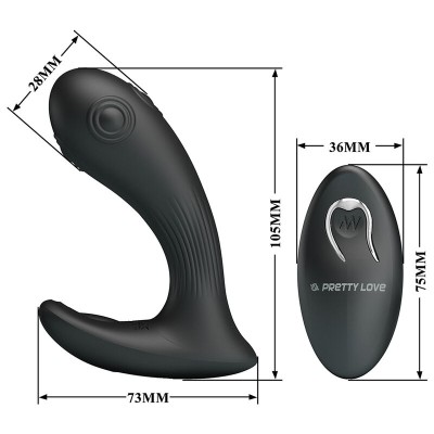 PRETTY LOVE - VIBRADOR DE PRÓSTATA MIRABELLE COM CONTROLE REMOTO - D-245949 - Dona Pimenta