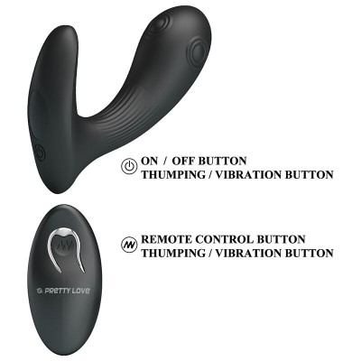 PRETTY LOVE - VIBRADOR DE PRÓSTATA MIRABELLE COM CONTROLE REMOTO - D-245949 - Dona Pimenta