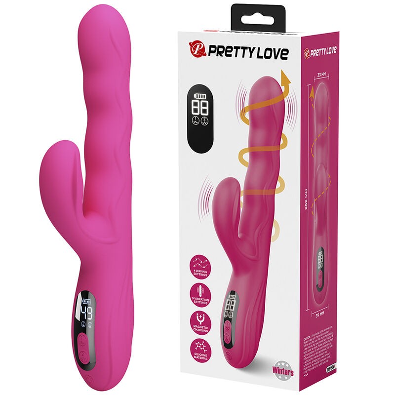 PRETTY LOVE - VIBRADOR COELHO MULTIFUNCIONAL DE INVERNO COM DISPLAY DE LED ROSA - D-245940 - Dona Pimenta