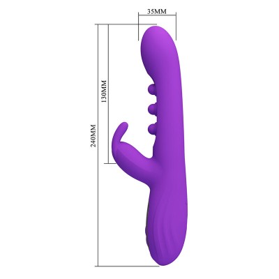 PRETTY LOVE - VIBRADOR SABIEN RABBIT COM ESTIMULAÇÃO POR TOQUE E LED ROXO - D-245941 - Dona Pimenta
