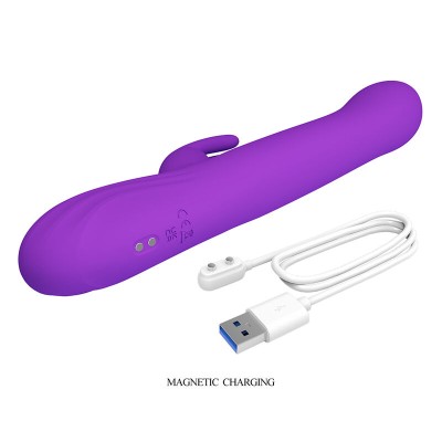 PRETTY LOVE - VIBRADOR SABIEN RABBIT COM ESTIMULAÇÃO POR TOQUE E LED ROXO - D-245941 - Dona Pimenta