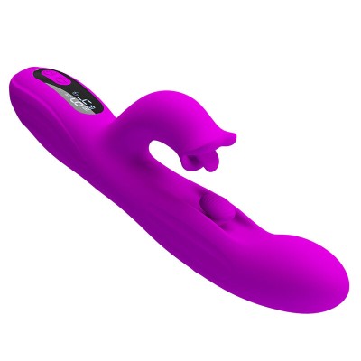 PRETTY LOVE - VIBRADOR OSCILATIVO YALANDA RABBIT COM DISPLAY DE LED ROXO - D-245943 - Dona Pimenta