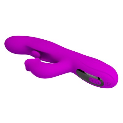 PRETTY LOVE - VIBRADOR OSCILATIVO YALANDA RABBIT COM DISPLAY DE LED ROXO - D-245943 - Dona Pimenta