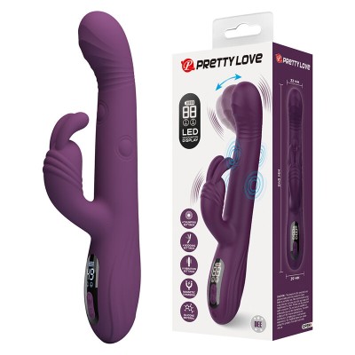 PRETTY LOVE - DEE VIBRADOR MULTIFUNCIONAL COELHO OSCILAÇÃO E PERCUSSÃO ROXO - D-245944 - Dona Pimenta