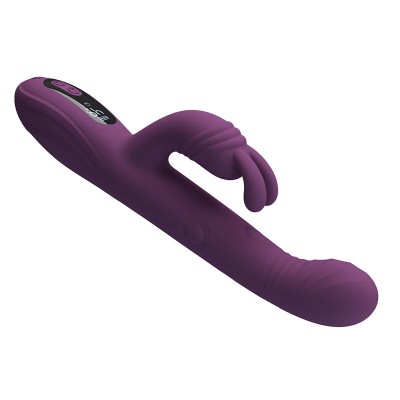 PRETTY LOVE - DEE VIBRADOR MULTIFUNCIONAL COELHO OSCILAÇÃO E PERCUSSÃO ROXO - D-245944 - Dona Pimenta