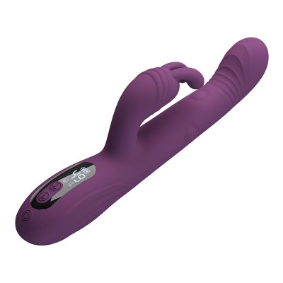 PRETTY LOVE - DEE VIBRADOR MULTIFUNCIONAL COELHO OSCILAÇÃO E PERCUSSÃO ROXO - D-245944 - Dona Pimenta