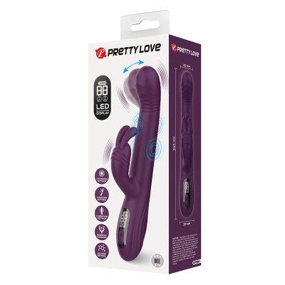 PRETTY LOVE - DEE VIBRADOR MULTIFUNCIONAL COELHO OSCILAÇÃO E PERCUSSÃO ROXO - D-245944 - Dona Pimenta