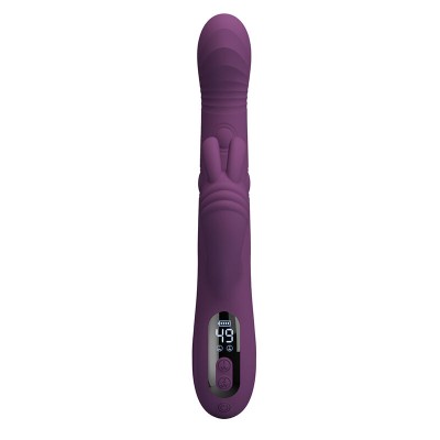 PRETTY LOVE - DEE VIBRADOR MULTIFUNCIONAL COELHO OSCILAÇÃO E PERCUSSÃO ROXO - D-245944 - Dona Pimenta