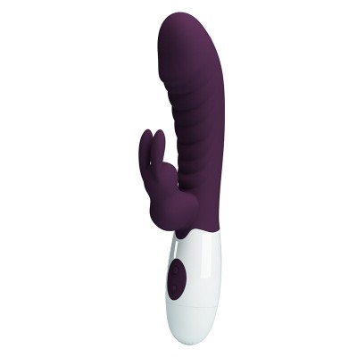 PRETTY LOVE - VIBRADOR COELHO NAUGHTY BUNNY COM 30 FUNÇÕES - ROXO - D-245971 - Dona Pimenta