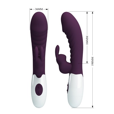 PRETTY LOVE - VIBRADOR COELHO NAUGHTY BUNNY COM 30 FUNÇÕES - ROXO - D-245971 - Dona Pimenta