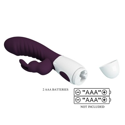 PRETTY LOVE - VIBRADOR COELHO NAUGHTY BUNNY COM 30 FUNÇÕES - ROXO - D-245971 - Dona Pimenta