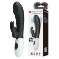 PRETTY LOVE - VIBRADOR COELHO NAUGHTY BUNNY COM 30 FUNÇÕES PRETO - D-245972 - Dona Pimenta