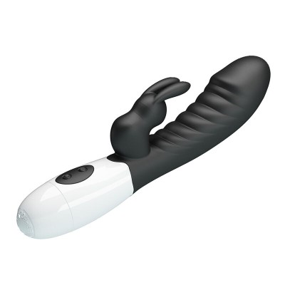 PRETTY LOVE - VIBRADOR COELHO NAUGHTY BUNNY COM 30 FUNÇÕES PRETO - D-245972 - Dona Pimenta
