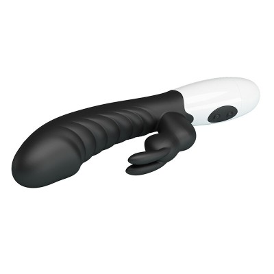 PRETTY LOVE - VIBRADOR COELHO NAUGHTY BUNNY COM 30 FUNÇÕES PRETO - D-245972 - Dona Pimenta