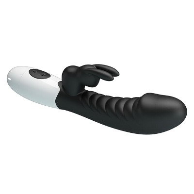 PRETTY LOVE - VIBRADOR COELHO NAUGHTY BUNNY COM 30 FUNÇÕES PRETO - D-245972 - Dona Pimenta