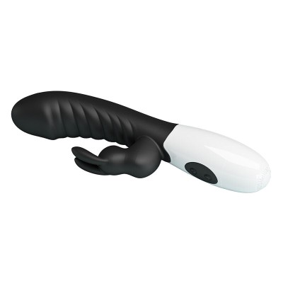 PRETTY LOVE - VIBRADOR COELHO NAUGHTY BUNNY COM 30 FUNÇÕES PRETO - D-245972 - Dona Pimenta