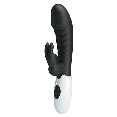 PRETTY LOVE - VIBRADOR COELHO NAUGHTY BUNNY COM 30 FUNÇÕES PRETO - D-245972 - Dona Pimenta
