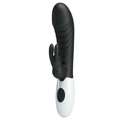 PRETTY LOVE - VIBRADOR COELHO NAUGHTY BUNNY COM 30 FUNÇÕES PRETO - D-245972 - Dona Pimenta