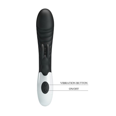 PRETTY LOVE - VIBRADOR COELHO NAUGHTY BUNNY COM 30 FUNÇÕES PRETO - D-245972 - Dona Pimenta