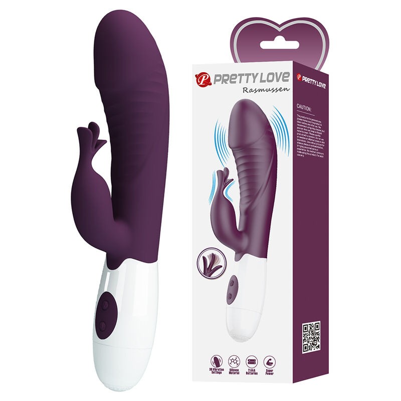 PRETTY LOVE - ROGUE MUSE VIBRADOR COELHO COM 30 FUNÇÕES ROXO - D-245973 - Dona Pimenta