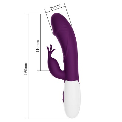PRETTY LOVE - ROGUE MUSE VIBRADOR COELHO COM 30 FUNÇÕES ROXO - D-245973 - Dona Pimenta