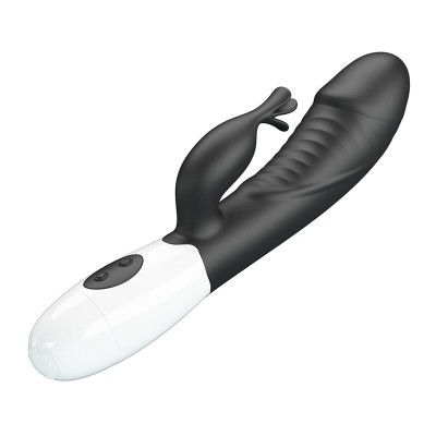 PRETTY LOVE - RASMUSSEN VIBRADOR COELHO COM 30 FUNÇÕES PRETO - D-245974 - Dona Pimenta