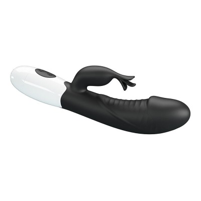 PRETTY LOVE - RASMUSSEN VIBRADOR COELHO COM 30 FUNÇÕES PRETO - D-245974 - Dona Pimenta