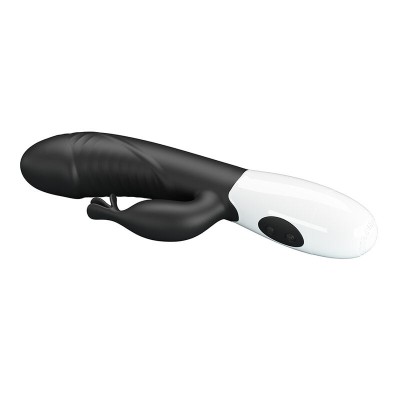PRETTY LOVE - RASMUSSEN VIBRADOR COELHO COM 30 FUNÇÕES PRETO - D-245974 - Dona Pimenta