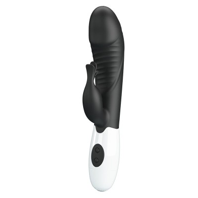 PRETTY LOVE - RASMUSSEN VIBRADOR COELHO COM 30 FUNÇÕES PRETO - D-245974 - Dona Pimenta
