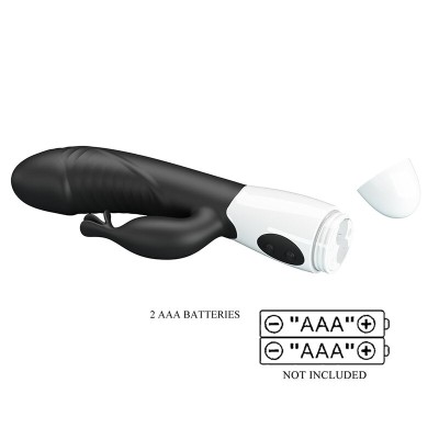 PRETTY LOVE - RASMUSSEN VIBRADOR COELHO COM 30 FUNÇÕES PRETO - D-245974 - Dona Pimenta