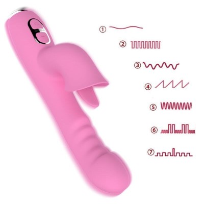 NALONE - T-MAY VIBRADOR MAGIC STICK COELHO - ROSA - D-246214 - Dona Pimenta