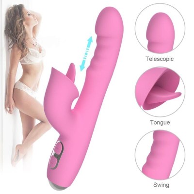 NALONE - T-MAY VIBRADOR MAGIC STICK COELHO - ROSA - D-246214 - Dona Pimenta