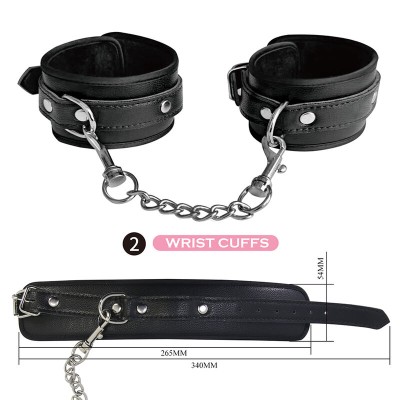 PRETTY LOVE - KIT BDSM DE 8 PEÇAS PRETO - D-245965 - Dona Pimenta
