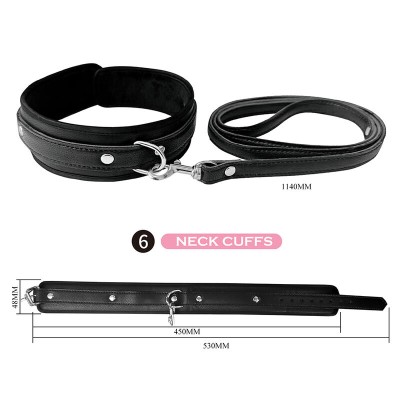 PRETTY LOVE - KIT BDSM DE 8 PEÇAS PRETO - D-245965 - Dona Pimenta