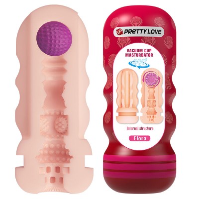 PRETTY LOVE - MASTURBADOR VAGINAL FLORA COM VENTOSA E TEXTURAS INTERNAS - D-245947 - Dona Pimenta