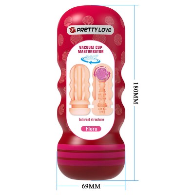 PRETTY LOVE - MASTURBADOR VAGINAL FLORA COM VENTOSA E TEXTURAS INTERNAS - D-245947 - Dona Pimenta