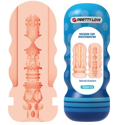 PRETTY LOVE - SHERRY, MASTURBADOR VAGINAL COM VENTOSA E TEXTURAS INTERNAS - D-245948 - Dona Pimenta