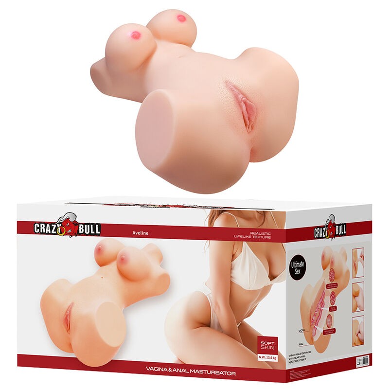 TOURO LOUCO - ANNIE XXL MASTURBADOR VAGINAL E ANAL COM CARNE DE SEIOS - D-245982 - Dona Pimenta
