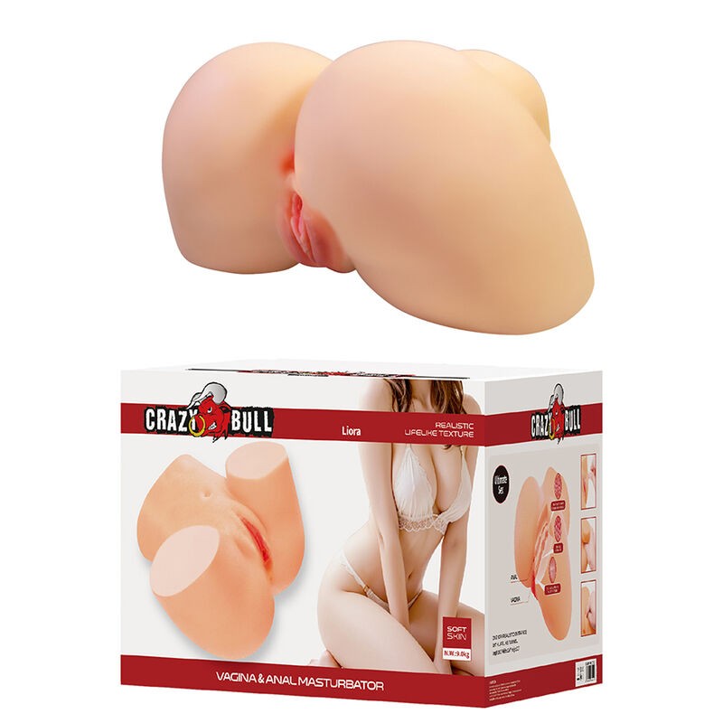 CRAZY BULL - LIORA XXL MASTURBADOR VAGINAL E ANAL DUPLO - D-245983 - Dona Pimenta