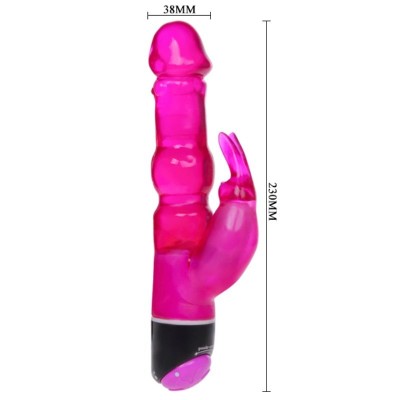 WAVES OF PLEASURE FANTASY VIBRADOR CON RABBIT 23CM - D-218766 - Dona Pimenta