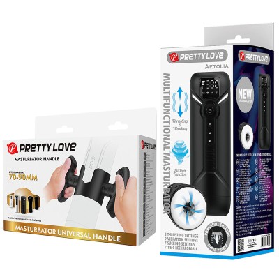 PRETTY LOVE - AETOLA MULTIFUNCIONAL AUTOMÁTICO MASTURBADOR COM ALÇA PRETO - D-245956 - Dona Pimenta