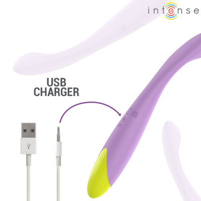 INTENSE - LUCCA ESTIMULADOR DE PONTO G FLEXÍVEL RECARREGÁVEL VIA USB - D-246283 - Dona Pimenta