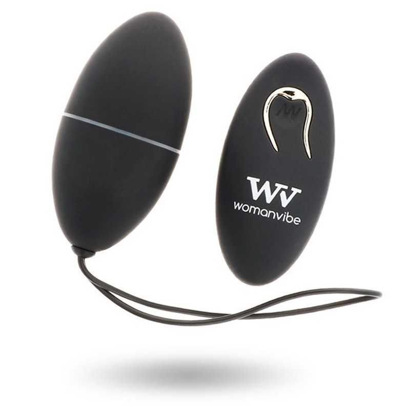 WOMANVIBE - ALSAN EGG CONTROLE REMOTO PRETO SILICONE PRETO - D-213890 - Dona Pimenta