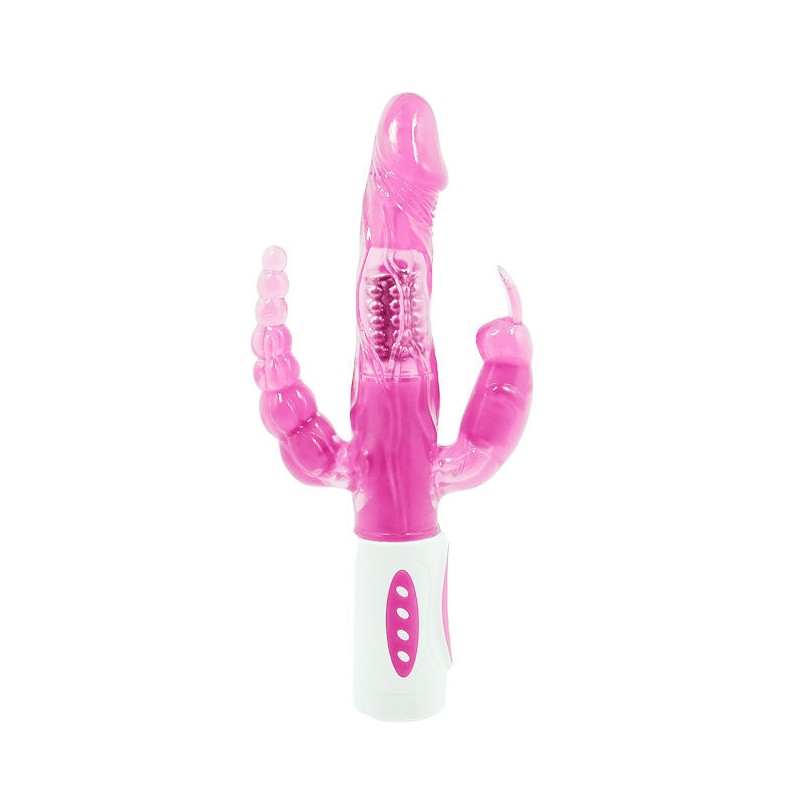 BAILE PRETTY BUNNY TRIPLE VIBRADOR ROTADOR - D-207065 - Dona Pimenta